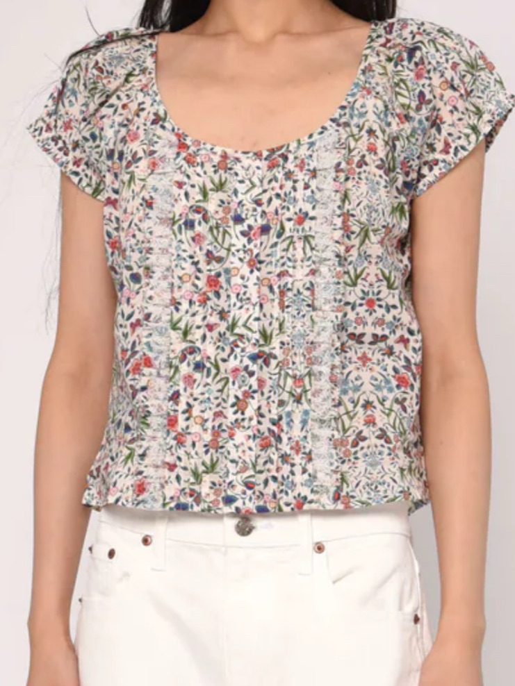 Nwot- Love The Label Liberty Print Vanda Top, Size S